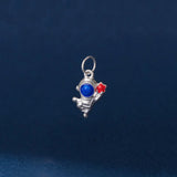 TrustDavis Sterling Silver Astronauts Pendant DIY Necklace HY880