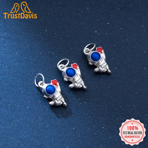 TrustDavis Sterling Silver Astronauts Pendant DIY Necklace HY880