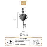 Davis Heart Key Pendant Sterling Silver DIY Necklace Bracelet