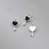 Davis Heart Key Pendant Sterling Silver DIY Necklace Bracelet