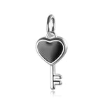Davis Heart Key Pendant Sterling Silver DIY Necklace Bracelet