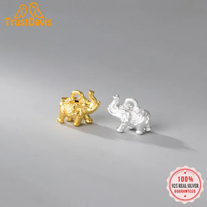 TrustDavis S999 Sterling Silver Elephant Charms Pendant DIY Jewelry