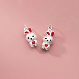 Davis S999 Sterling Silver Rabbit Charm Pendant DIY Jewelry DZ752