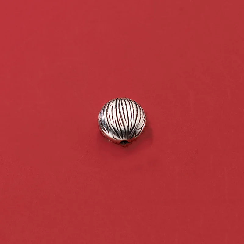 TrustDavis Sterling Silver 12mm Round Bead Charm - DIY Jewelry HY389