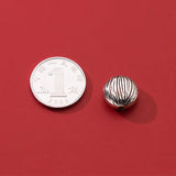 TrustDavis Sterling Silver 12mm Round Bead Charm - DIY Jewelry HY389