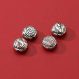 TrustDavis Sterling Silver 12mm Round Bead Charm - DIY Jewelry HY389
