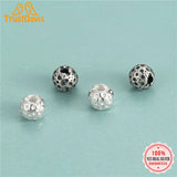 TrustDavis Sterling Silver Ball Bracelet Pendant Geometric Charm Beads Jewelry