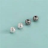 TrustDavis Sterling Silver Ball Bracelet Pendant Geometric Charm Beads Jewelry