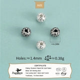 TrustDavis Sterling Silver Ball Bracelet Pendant Geometric Charm Beads Jewelry