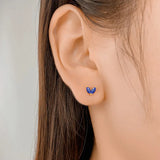 Davis 925 Sterling Silver Zircon Stud Earrings For Women