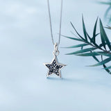 TrustDavis Retro Diamond Star Letter Pendant Jewelry