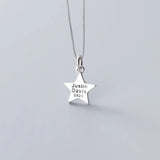 TrustDavis Retro Diamond Star Letter Pendant Jewelry