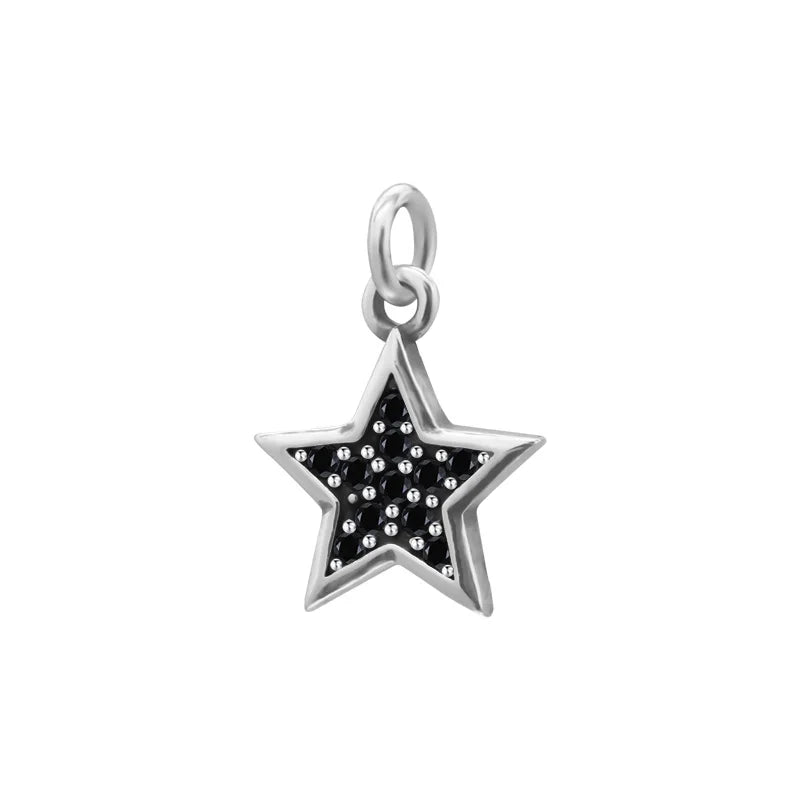 TrustDavis Retro Diamond Star Letter Pendant Jewelry