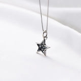 TrustDavis Retro Diamond Star Letter Pendant Jewelry