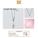 TrustDavis Round Choker Necklace Link Chain Charm For Women 925 Sterling Silver