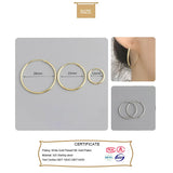 TrustDavis S925 Sterling Silver Hoop Earrings for Women Jewelry