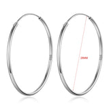 TrustDavis S925 Sterling Silver Hoop Earrings for Women Jewelry
