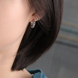 TrustDavis Small Hoop Earrings 925 Silver Chain Style DS1670
