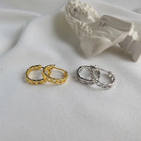 TrustDavis Small Hoop Earrings 925 Silver Chain Style DS1670