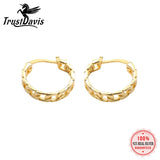 TrustDavis Small Hoop Earrings 925 Silver Chain Style DS1670