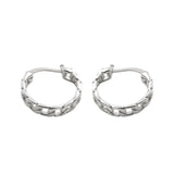 TrustDavis Small Hoop Earrings 925 Silver Chain Style DS1670