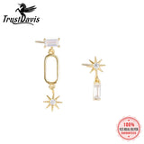TrustDavis Star Earring 925 Sterling Silver Stud Earring For Women Girls
