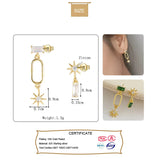 TrustDavis Star Earring 925 Sterling Silver Stud Earring For Women Girls