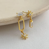 TrustDavis Star Earring 925 Sterling Silver Stud Earring For Women Girls