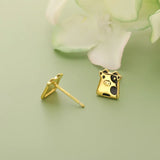 TrustDavis 925 Sterling Silver Cow Sweet Stud Earring Gift DA3190