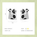 TrustDavis 925 Sterling Silver Cow Sweet Stud Earring Gift DA3190