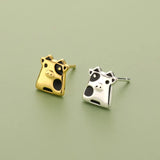 TrustDavis 925 Sterling Silver Cow Sweet Stud Earring Gift DA3190