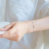 TrustDavis Sterling Silver Star Beads Bracelet Wedding Jewelry