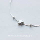 TrustDavis Sterling Silver Star Beads Bracelet Wedding Jewelry