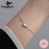 TrustDavis Sterling Silver Star Beads Bracelet Wedding Jewelry