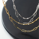 Davis Sweet Choker Necklace Double Link Chain 925 Sterling Silver Jewelry