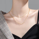 Davis Sweet Choker Necklace Double Link Chain 925 Sterling Silver Jewelry