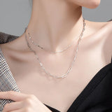 Davis Sweet Choker Necklace Double Link Chain 925 Sterling Silver Jewelry