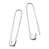 TrustDavis 925 Silver Paper Clip Dangle Earrings