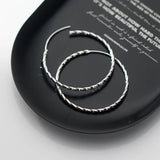 TrustDavis 925 Silver Big Hoop Earrings Girls Gift DS3726