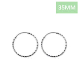 TrustDavis 925 Silver Big Hoop Earrings Girls Gift DS3726