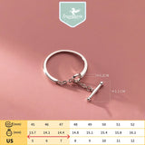 TrustDavis 925 Sterling Silver Open Ring Gift for Women Daughter