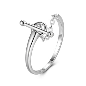 TrustDavis 925 Sterling Silver Open Ring Gift for Women Daughter
