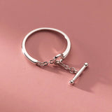 TrustDavis 925 Sterling Silver Open Ring Gift for Women Daughter