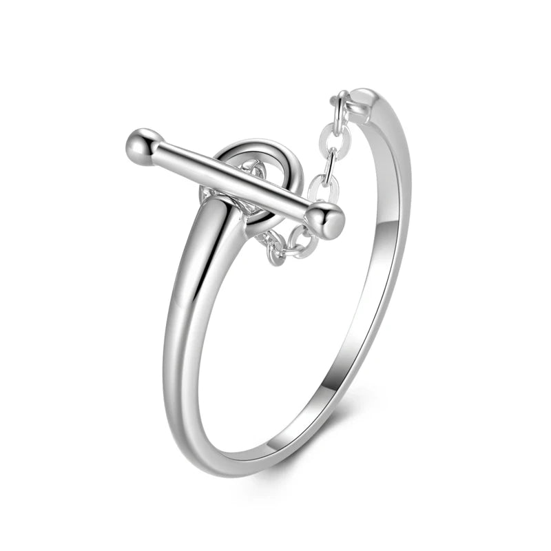 TrustDavis 925 Sterling Silver Open Ring Gift for Women Daughter