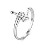 TrustDavis 925 Sterling Silver Open Ring Gift for Women Daughter
