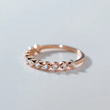 TrustDavis 925 Silver Round CZ Ring Gift for Women DS4009