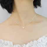 TrustDavis 925 Silver Heart Pendant Necklace for Women