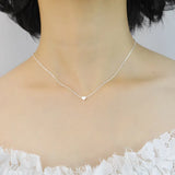 TrustDavis 925 Silver Heart Pendant Necklace for Women