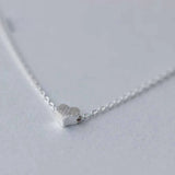 TrustDavis 925 Silver Heart Pendant Necklace for Women