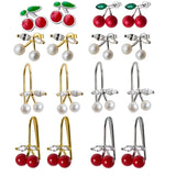 TrustDavis 925 Sterling Silver Cherry Stud Earrings DS168